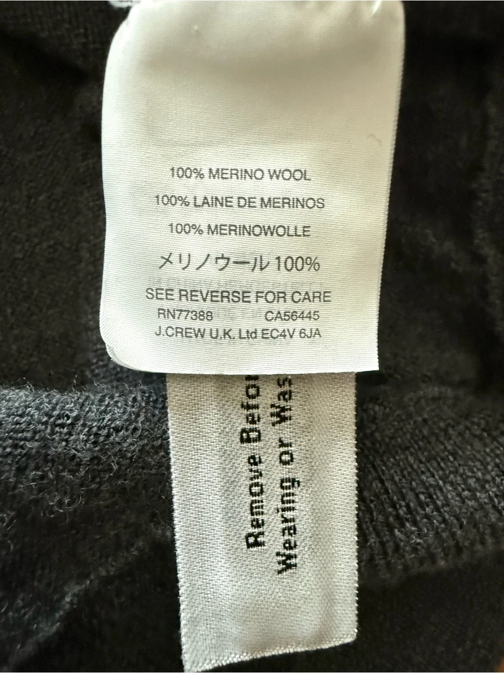 J.Crew Merino Wool Half Zip Mock Neck Sweater Charcoal Gray Slim Large